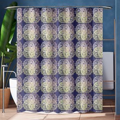 Doily Only Pattern Blue Shower Curtain 60  X 72  (medium)  by snowwhitegirl