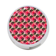 Doily Rose Pattern Watermelon Pink 4-port Usb Hub (one Side) by snowwhitegirl