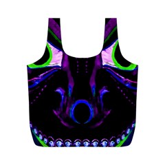 Demon Ethnic Mask Extreme Close Up Illustration Full Print Recycle Bag (m) by dflcprintsclothing