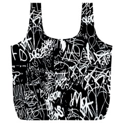 Graffiti Abstract Collage Print Pattern Full Print Recycle Bag (xxl) by dflcprintsclothing