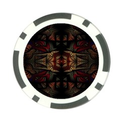 Fractal Fantasy Texture Pattern Poker Chip Card Guard by Wegoenart