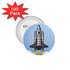 Rocket Shuttle Spaceship Science 1 75  Buttons (100 Pack)  by Wegoenart