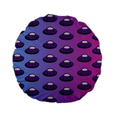 Ufo Alien Pattern Standard 15  Premium Flano Round Cushions by Wegoenart