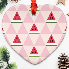 Seamless Pattern Watermelon Slices Geometric Style Ornament (heart) by Nexatart