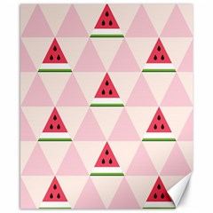 Seamless Pattern Watermelon Slices Geometric Style Canvas 8  X 10  by Nexatart