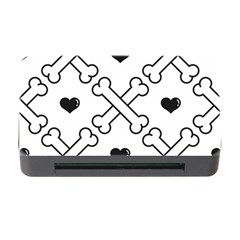 Dog Bone Seamless Pattern Heart Valentine Memory Card Reader With Cf by Nexatart