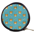 Cute Corgi Dog Face Pattern Mini Makeup Bag Front