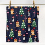 Boston Terrier Welsh Corgi Puppies Seamless Pattern Wallpaper Face Towel Front