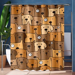 Cute Dog Seamless Pattern Background Shower Curtain 60  X 72  (medium)  by Nexatart