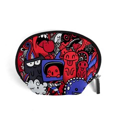 Abstract Grunge Urban Pattern With Monster Character Super Drawing Graffiti Style Vector Illustratio Accessory Pouch (small) by Nexatart