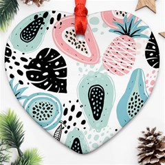 Seamless Pattern With Fruits Ornament (heart) by Nexatart