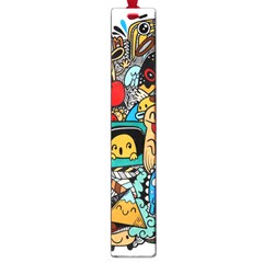 Abstract Grunge Urban Pattern With Monster Character Super Drawing Graffiti Style Large Book Marks by Nexatart