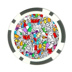 Graffiti Characters Seamless Pattern Poker Chip Card Guard by Nexatart