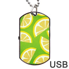 Lemon Fruit Healthy Fruits Food Dog Tag Usb Flash (two Sides) by Nexatart