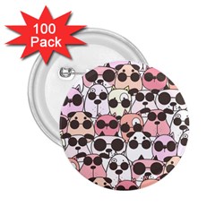 Cute Dog Seamless Pattern Background 2 25  Buttons (100 Pack)  by Vaneshart