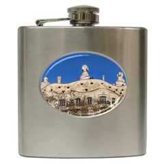 Gaudi, La Pedrera Building, Barcelona - Spain Hip Flask (6 Oz) by dflcprintsclothing