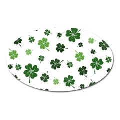 St Patricks Day Pattern Oval Magnet by Valentinaart