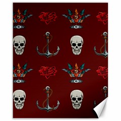 Tattoo Old School Background Pattern Canvas 16  X 20  by Wegoenart