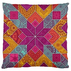 Ethnic Floral Mosaic Pattern Standard Flano Cushion Case (one Side) by Wegoenart