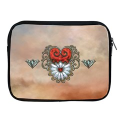 Wonderful Elegant Heart Apple Ipad 2/3/4 Zipper Cases by FantasyWorld7