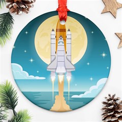 Space Exploration Illustration Ornament (round) by Vaneshart