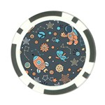 Space Seamless Pattern Poker Chip Card Guard Front