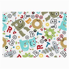 Seamless Pattern Vector With Funny Robots Cartoon Large Glasses Cloth by Vaneshart