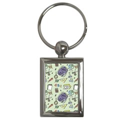 Hand Drawn Pattern School Key Chain (rectangle) by Vaneshart