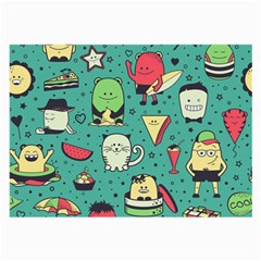 Seamless Pattern With Funny Monsters Cartoon Hand Drawn Characters Unusual Creatures Large Glasses Cloth by Vaneshart