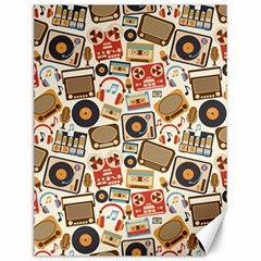 Music Retro Seamless Pattern Canvas 12  X 16  by Vaneshart