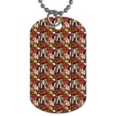 Swimmer 20s Burgundy Dog Tag (one Side) by snowwhitegirl