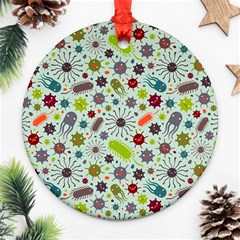 Seamless Pattern With Viruses Ornament (round) by Vaneshart