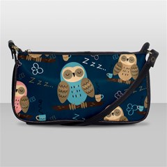 Seamless Pattern Owls Dreaming Shoulder Clutch Bag by Vaneshart