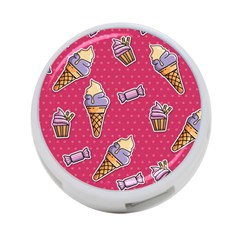 Seamless Pattern Patches With Ice Cream 4-port Usb Hub (two Sides) by Vaneshart