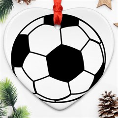 Soccer Lovers Gift Heart Ornament (two Sides) by ChezDeesTees