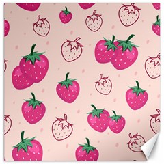 Seamless-strawberry-fruit-pattern-background Canvas 12  X 12  by Vaneshart