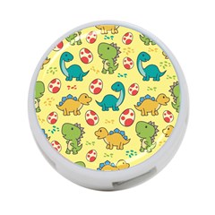 Seamless Pattern With Cute Dinosaurs Character 4-port Usb Hub (two Sides) by Vaneshart