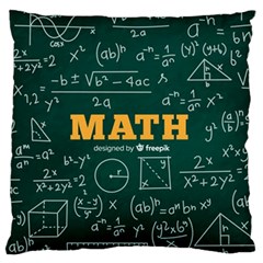 Realistic-math-chalkboard-background Large Cushion Case (one Side) by Vaneshart