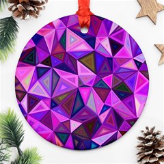 Triangular-shapes-background Ornament (round) by Vaneshart