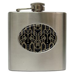 Art Deco Geometric Abstract Pattern Vector Hip Flask (6 Oz) by BangZart