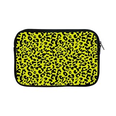 Leopard Spots Pattern, Yellow And Black Animal Fur Print, Wild Cat Theme Apple Ipad Mini Zipper Cases by Casemiro