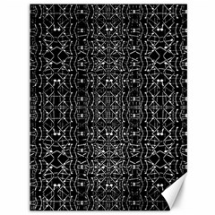 Black And White Ethnic Ornate Pattern Canvas 36  X 48  by dflcprintsclothing