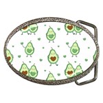 Cute seamless pattern with avocado lovers Belt Buckles Front