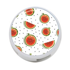 Seamless-background-pattern-with-watermelon-slices 4-port Usb Hub (one Side) by BangZart