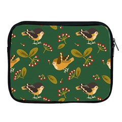 Cute Seamless Pattern Bird With Berries Leaves Apple Ipad 2/3/4 Zipper Cases by BangZart