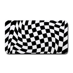 Weaving Racing Flag, Black And White Chess Pattern Medium Bar Mats by Casemiro