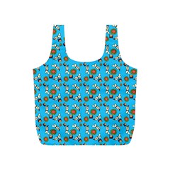 Clown Ghost Pattern Blue Full Print Recycle Bag (s) by snowwhitegirl