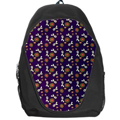 Clown Ghost Pattern Purple Backpack Bag by snowwhitegirl