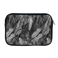 Black And White Rocky Texture Pattern Apple Macbook Pro 17  Zipper Case by dflcprintsclothing