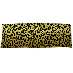 Gold And Black, Metallic Leopard Spots Pattern, Wild Cats Fur Body Pillow Case (dakimakura) by Casemiro